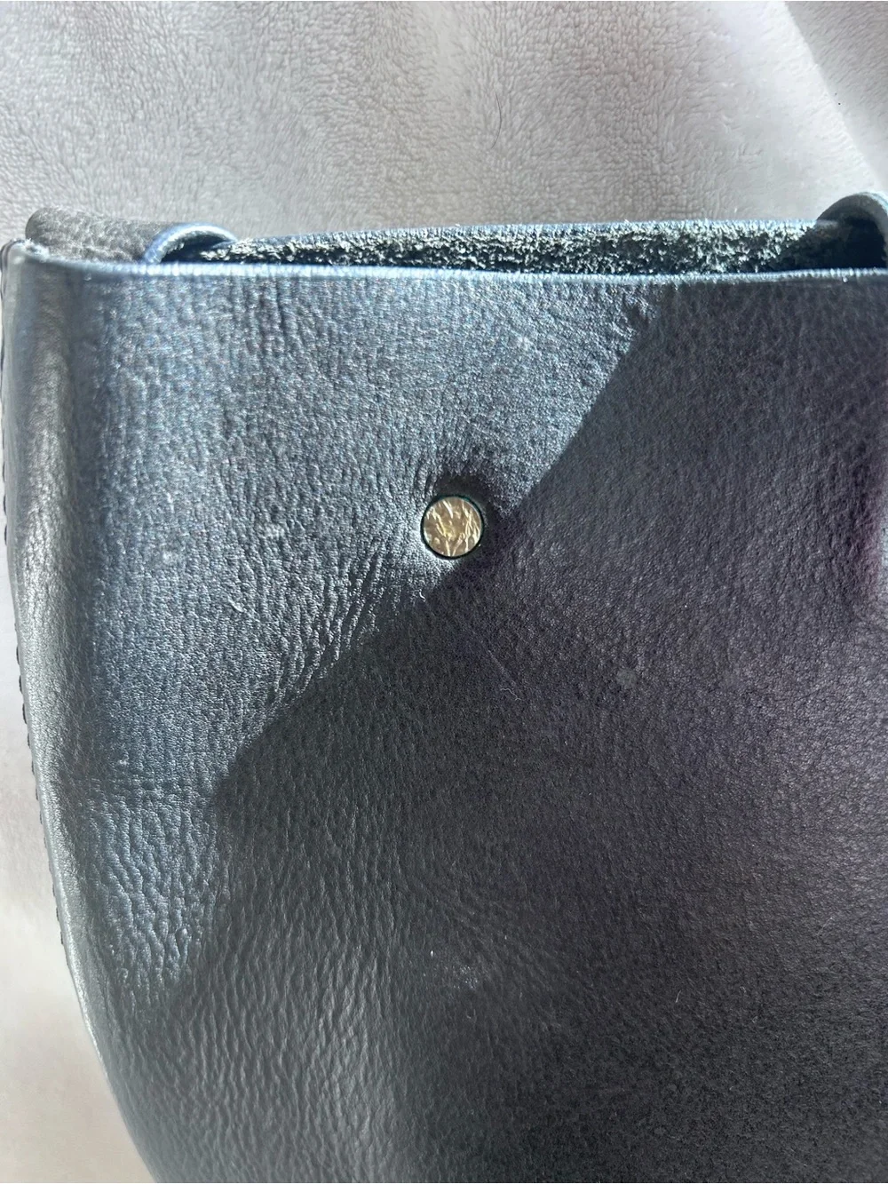 Black Leather Crossbody Bag with Brass Hardware - Tribe Alive